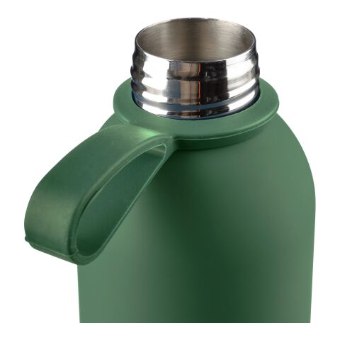 Recycled stainless steel double-walled drinking bottle (500 ml) Sena green | No Branding | not available | not available