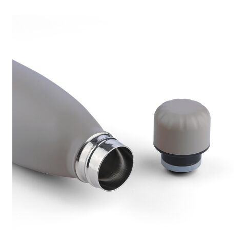 Recycled double-walled drinking bottle 500 ml Sunny grey | No Branding | not available | not available