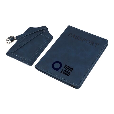 Recycled PU passport holder and luggage label Zani black | No Branding | not available | not available