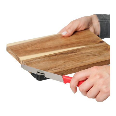 Cutting board Heinz | Recycled acacia | With knife sharpener brown