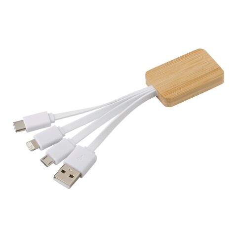 Bamboo charging cable Brandan white