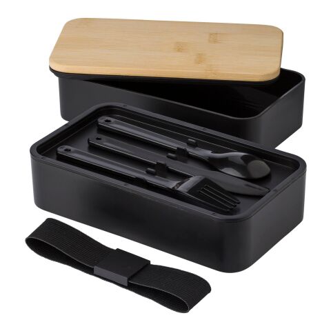 PP double layer lunch box Maxton black