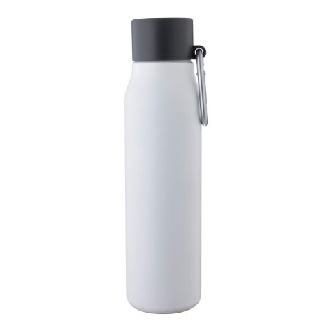 Recycled stainless steel drinking bottle (600 ml) Cassian white