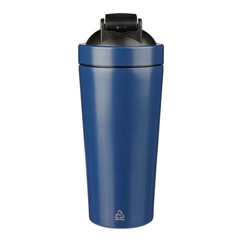 Recycled stainless steel single-walled drinking bottle (750 ml) Orla cobalt blue