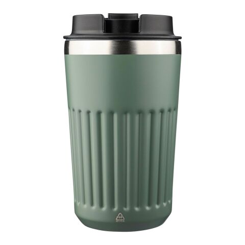 Recycled stainless steel travel mug (400 ml) Chiara black