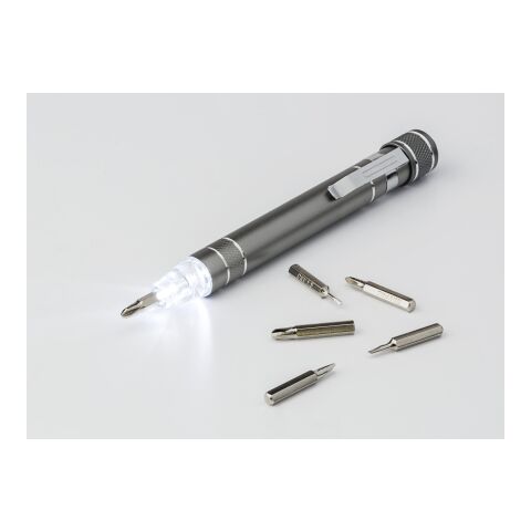 Aluminium pocket screwdriver Paquita grey | No Branding | not available | not available