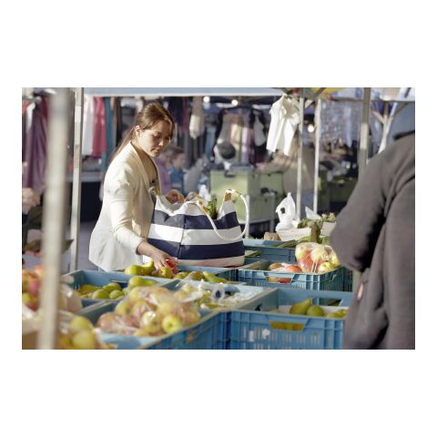 Polyester (600D) beach bag Christopher blue/white | No Branding | not available | not available