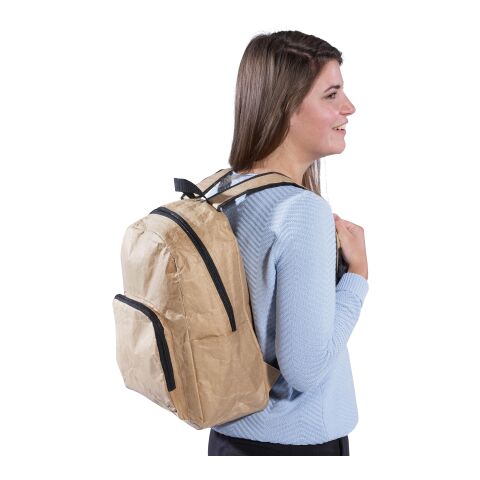 Laminated paper (80 gr/m²) cooler backpack Maddie brown | No Branding | not available | not available