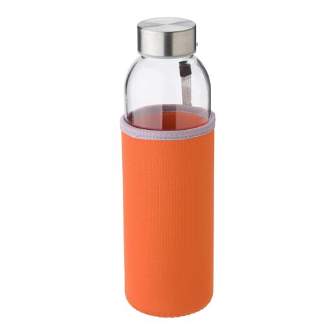 Glass bottle (500 ml) with neoprene sleeve Nika orange | No Branding | not available | not available
