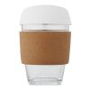 Lidan 360 ml borosilicate glass tumbler with cork grip and silicone lid Standard | White | Not applicable | No Branding | not available | not available