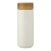 Lumi 300 ml ceramic tumbler with bamboo lid Standard | White | No Branding | not available | not available