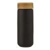 Lumi 300 ml ceramic tumbler with bamboo lid Solid black | not available