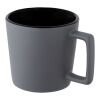 Cali 370 ml ceramic mug with matt finish Standard | Solid black-Grey | No Branding | not available | not available