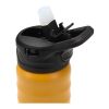 Knox 350 ml RCS recycled double wall stainless steel sport bottle with flip straw Yellow