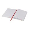 Spectrum A5 white notebook with coloured strap Standard | White-Red | not available | No Branding | not available | not available | not available