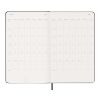 Moleskine hard cover 12 month L weekly planner vertical Standard | Solid black | not available | No Branding | not available | not available