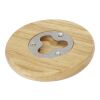 Scoll wooden coaster with bottle opener Standard | Natural | No Branding | not available | not available