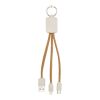 Bates wheat straw and cork 3-in-1 charging cable Standard | Natural | No Branding | not available | not available