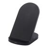 Loop 15W dual coil RCS recycled plastic wireless charging stand Standard | Solid black | No Branding | not available | not available