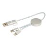 Alasia 5-in-1 recycled aluminium and plastic 30 cm data sync and 27W fast charge cable Standard | Silver | not available | No Branding | not available | not available