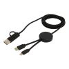 Citala 5-in-1 recycled plastic 150 cm data sync and 27W fast charge cable Standard | Black | No Branding | not available | not available