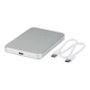Avis 5000 mAh RCS recycled aluminium magnetic power bank  Silver