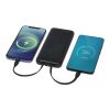 Adhil 10.000 mAh 10W recycled plastic power bank with 2 built-in cables Standard | Black | Not applicable | No Branding | not available | not available