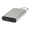 Arcturus 2000 mAh recycled aluminium power bank with keychain Standard | Silver | No Branding | not available | not available