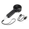 Aervia recycled plastic portable fan Solid black