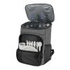Tundra GRS recycled picnic cooler backpack with cutlery set 20L Standard | Heather grey | No Branding | not available | not available | not available