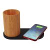 SCX.design W17 10W light-up logo wireless charging pad with pen holder Wood-Solid black | No Branding | not available | not available