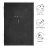 EcoNotebook NA4 with PU leather cover Solid black | No Branding | not available | not available