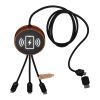 SCX.design C40 5-in-1 rPET light-up logo charging cable and 10W charging pad Standard | Brown | No Branding | not available | not available