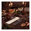 Reusable stainless steel 3 pcs straw set silver