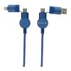 Oakland RCS recycled plastic 6-in-1 fast charging 45W cable blue | No Branding | not available | not available
