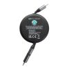 Terra RCS recycled aluminium retractable 240W 2-in-1 cable black | No Branding | not available | not available
