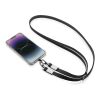 Nivo RCS recycled PET Crossbody lanyard black | No Branding | not available | not available