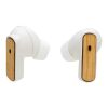 RCS recycled plastic & FSC® bamboo TWS earbuds White | No Branding | not available | not available