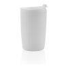 GRS Recycled PP tumbler with flip lid white | No Branding | not available | not available