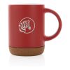 Ceramic mug with cork base red | No Branding | not available | not available