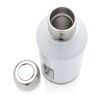 Leak proof vacuum bottle with logo plate white | No Branding | not available | not available