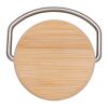 Modern stainless steel bottle with bamboo lid grey | No Branding | not available | not available