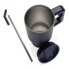 Embrace deluxe RCS recycled stainless steel tumbler 900ml navy | No Branding | not available | not available