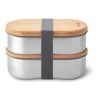 Black+Blum Stainless Steel Double Bento Box grey | No Branding | not available | not available