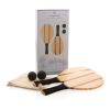 Wooden frescobol tennis set brown | No Branding | not available | not available