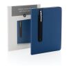 Standard hardcover PU A5 notebook with stylus pen navy | No Branding | not available | not available