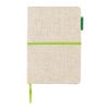A5 Eco jute notebook green-green | No Branding | not available | not available