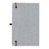 Recycled leather hardcover notebook A5 light grey | No Branding | not available | not available