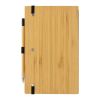 FSC® bamboo notebook and infinity pencil set brown | No Branding | not available | not available