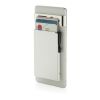 Standard aluminium RFID magnetic phone cardholder silver | No Branding | not available | not available